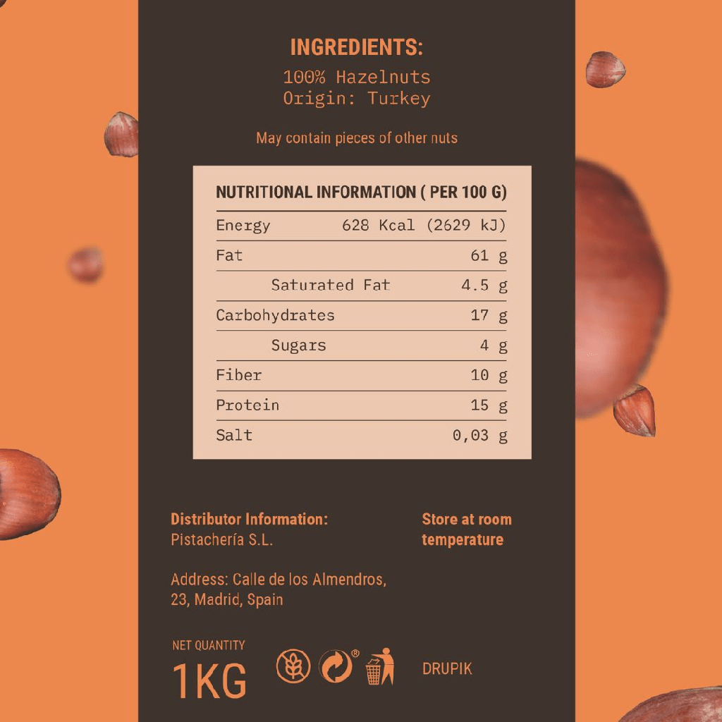 Drupik Pasta 100 % avellana semi repelada